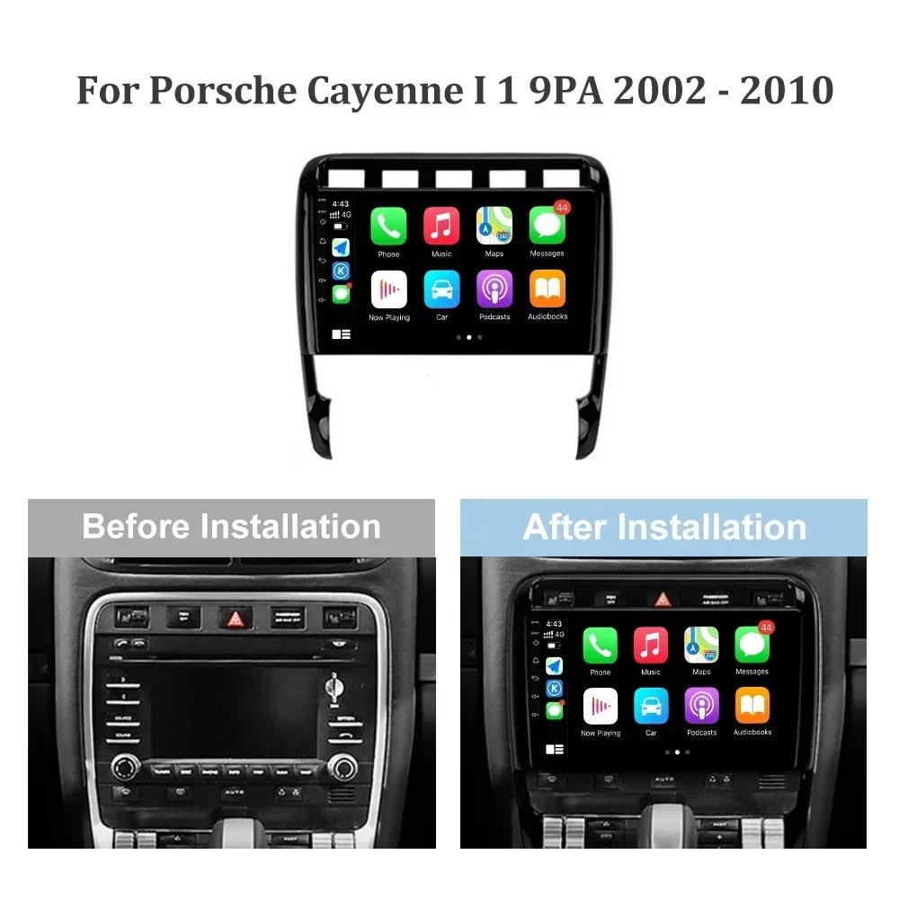 Car Radio Android 13 For Porsche Cayenne 957 / 955 2002-2010 GPS Navigation Screen Stereo Multimedia Player 5G Wifi BT Console
