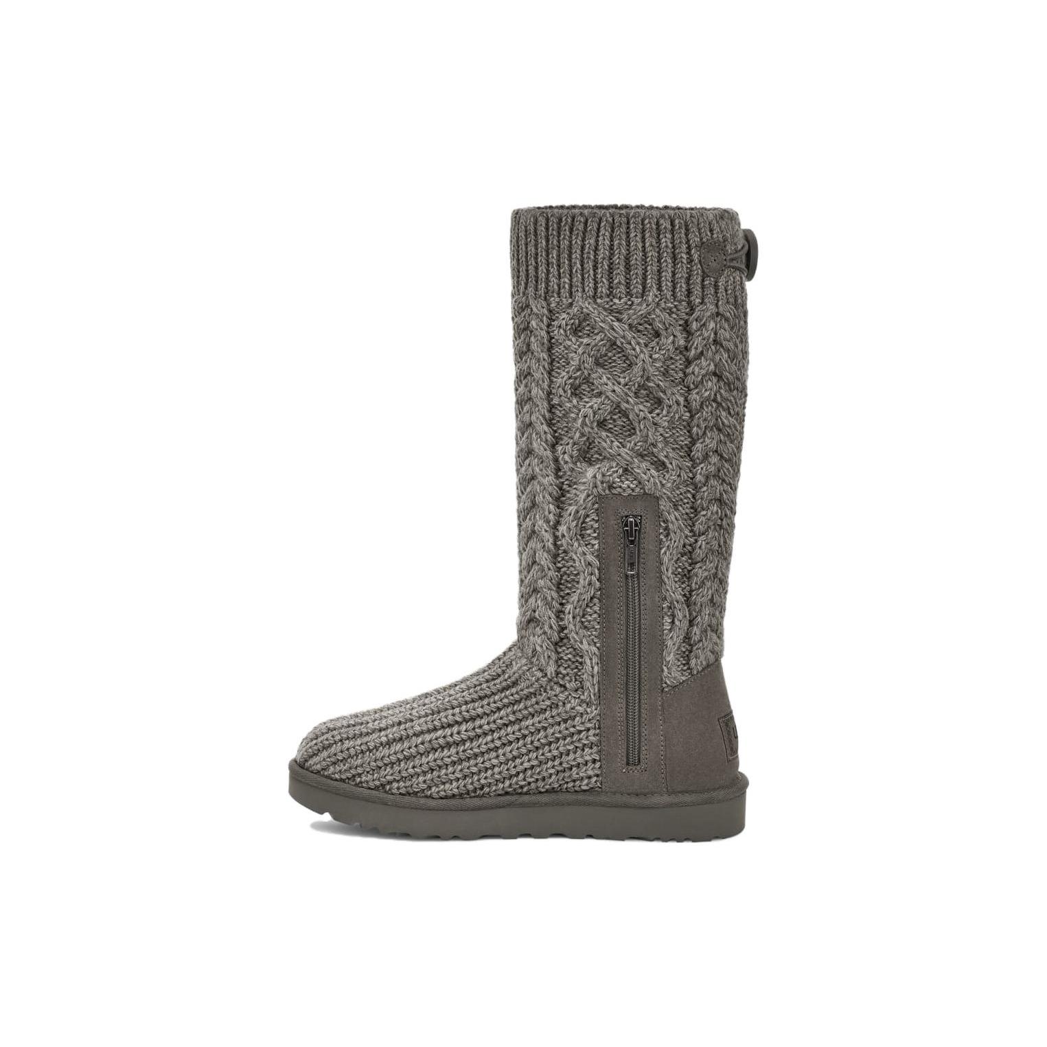 

New UGG Classic Cardi Cabled Knit Boot Grey Women s 1146010-GREY 39