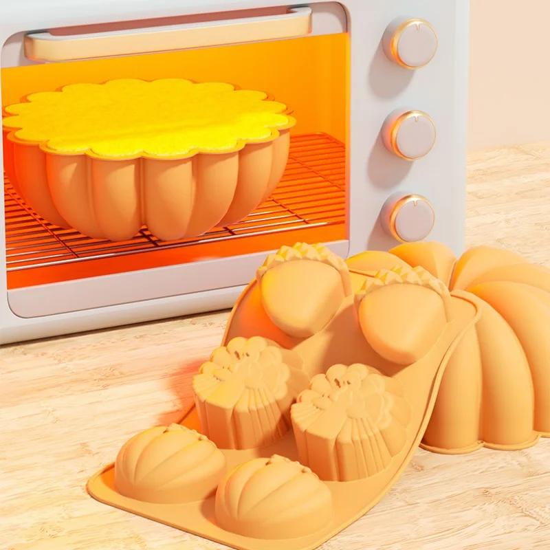 Silicone Cake Mold Set for Harvest Festival Pumpkin&Leaf Shapes Chocolate Mold Perfect for DIY Soap&Cold Process Baking Projects