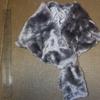 Real Fur Muffler Gray Coming of Age Ceremony Vintage Fur Stole Made in Japan Japanese Style