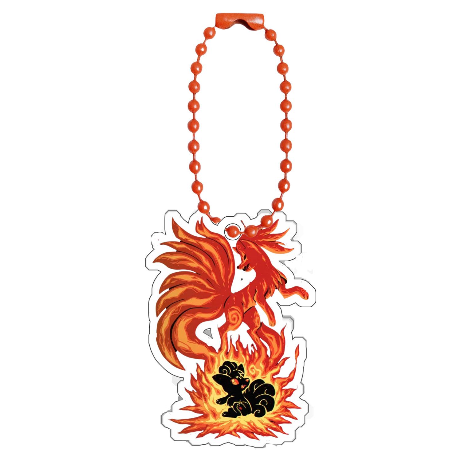 Pokemon Anime Mewtwo Keychains Gengar Lucario Tyranitar Gyarados Vulpix Diy Acrylic Action Toy Figures Game Collection Pendant 5cm