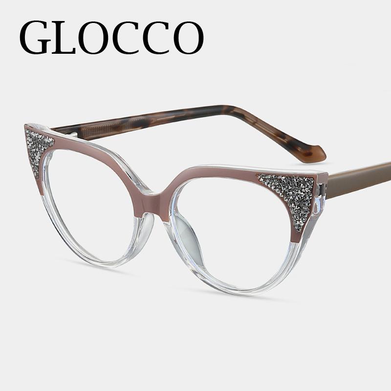 Luxury Brand Reading Glasses Fashion Women Double Color Frame Cat Eye Anti Blue Light Glasses Trend Female Presbyopia Eyeglasses