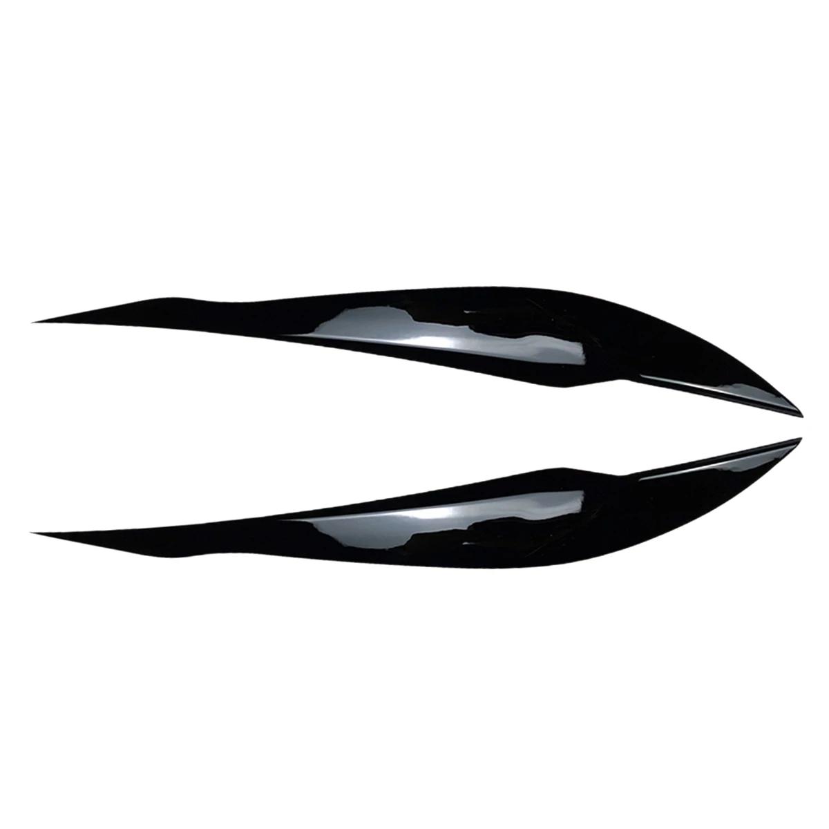 

2pcs Car Front Headlight Eyebrow Eyelid For BMW F30 F32 F33 F34 F35 F31 318i 320i 2013- Headlamp Eyelids Eyebrows Gloss Black