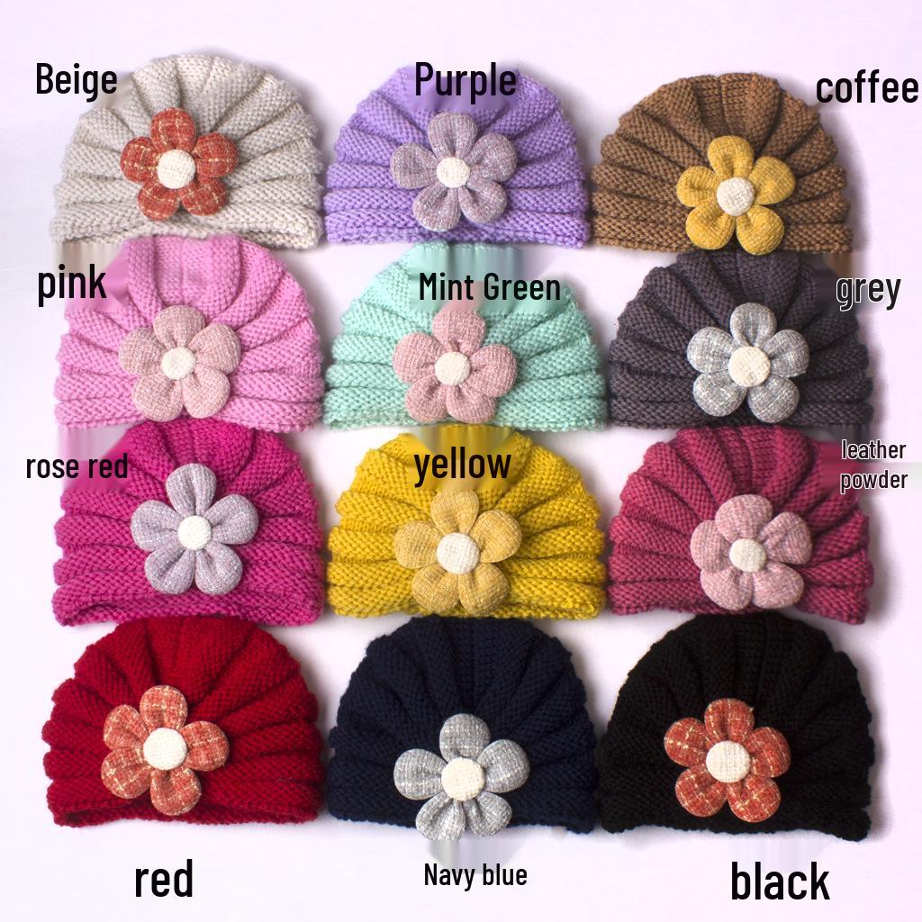 Autumn/Winter Knitted Baby Hat: Warm, Windproof & Comfortable Woolen Cap for Kids