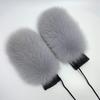 Fuchs Pelz Fäustlinge Flauschige Warme Winter Frauen Handschuhe Hohe Qualität Luxus Outdoor Warm Halten Pelz Handschuhe