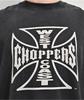 Gewaschenes Übergroßes West Coast Choppers Shadow Grafik T-Shirt Damen Herren Freizeit Locker Baumwolle Retro Streetwear Kurzarm Damen Herren Kleidung