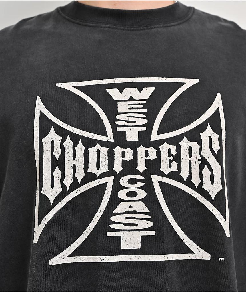 Prané Nadměrné West Coast Choppers Stínovaný Grafický Tričko Dámské Pánské Ležérní Volné Bavlněné Retro Streetwear Krátký Rukáv Dámské Pánské Oblečení