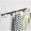 Brass Black and Gold Coat Hook Toilet Wall Mount Coat Rack Row Hook Door Hook Bathroom Accessories