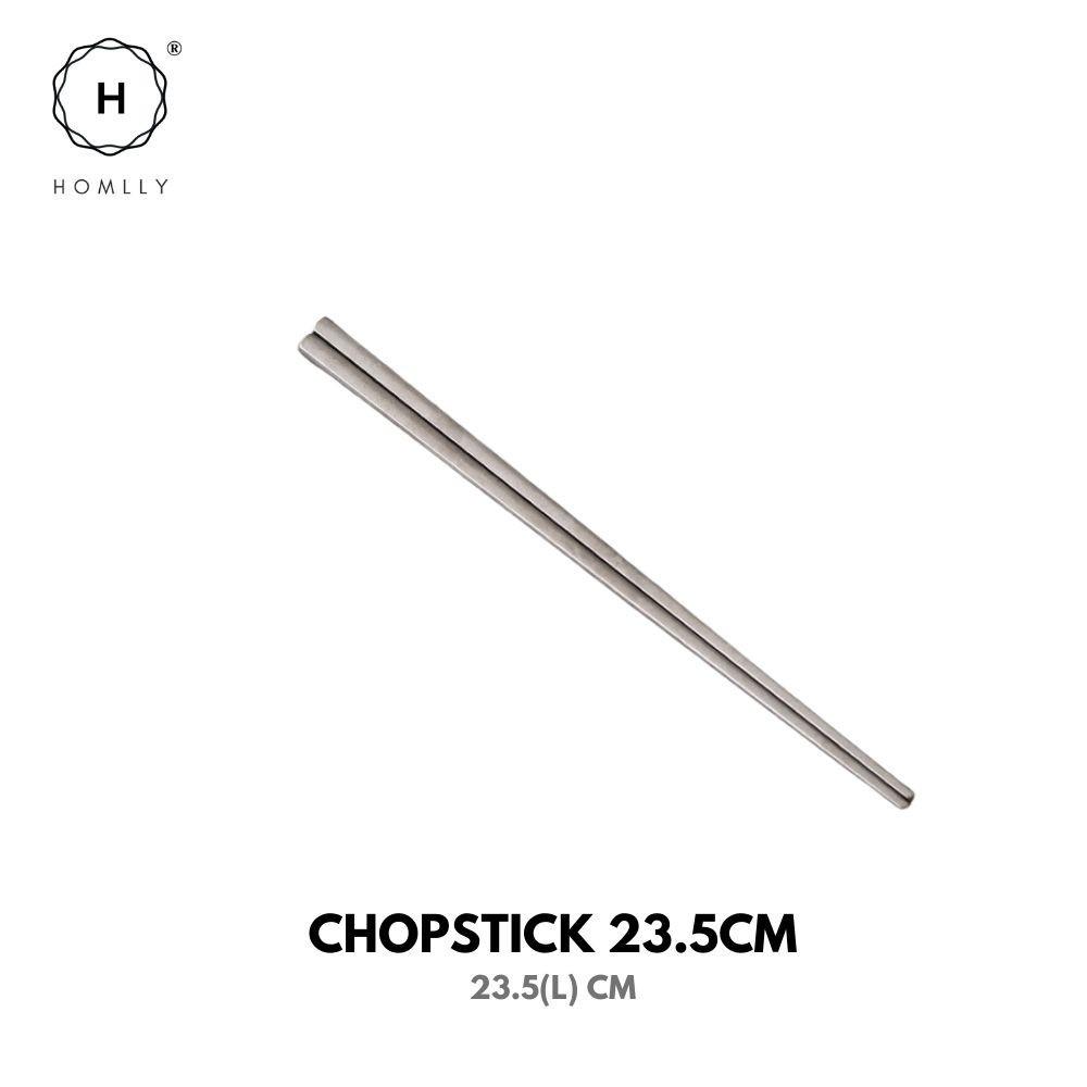 Homlly Tonii Flake Texture 304 Stainless Steel Spoon Fork Knife Cutlery Set (X4PCS) Chopstick 23.5cm X4