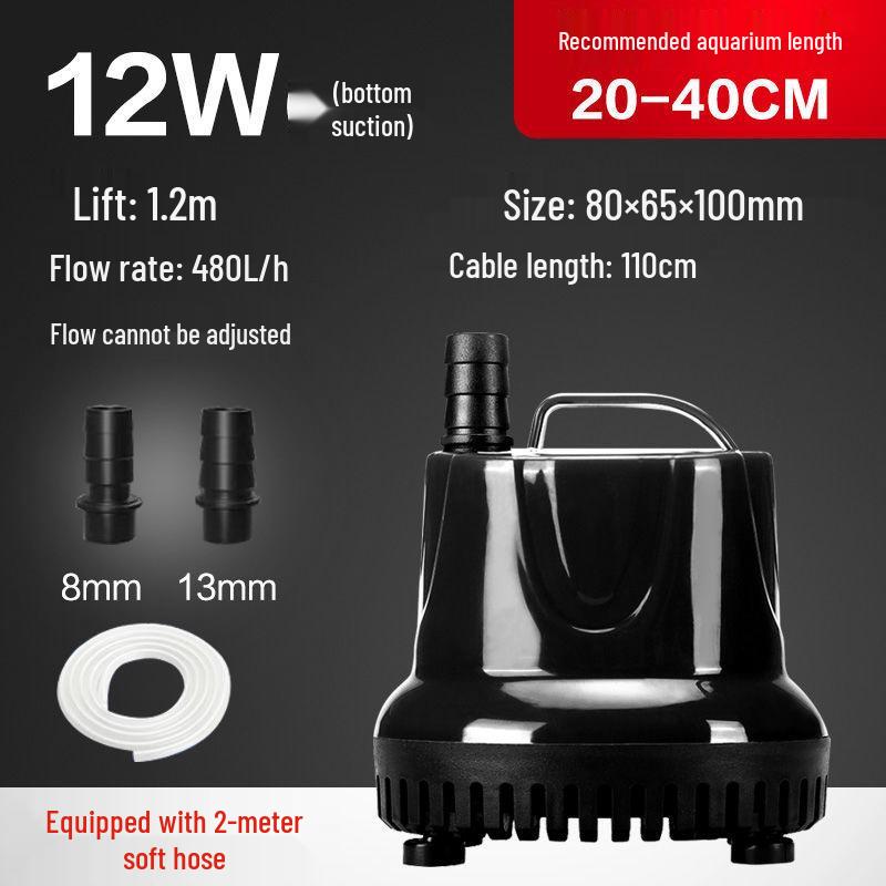 Goldfish Tank Mini Silent Submersible Pump for Rockery Waterfall, Fountain, and Circulation Filter.