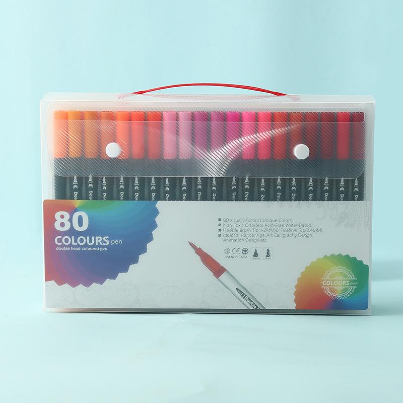 

120-цветные двусторонние смываемые акварельные фломастеры - Экологичный детский набор для рисования