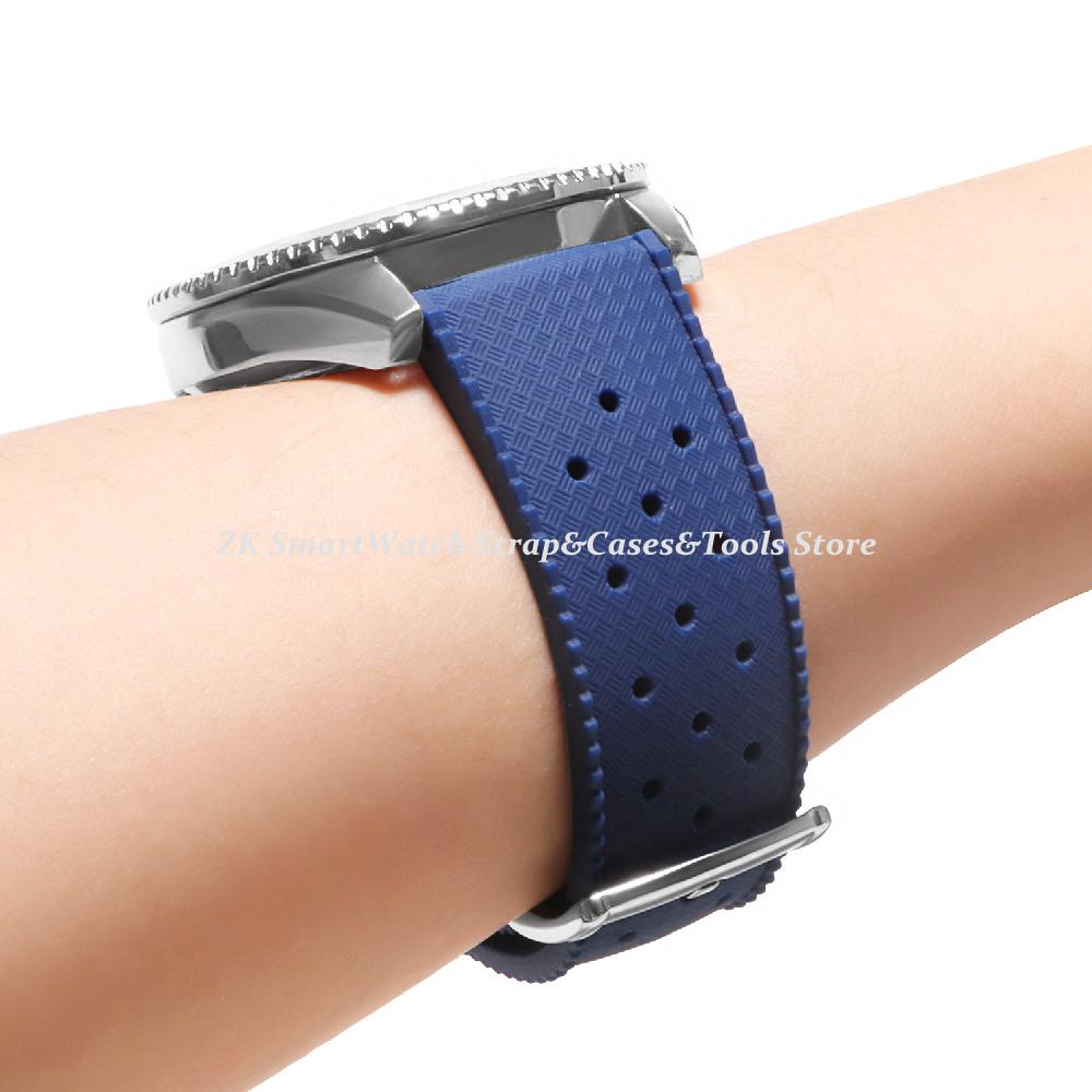 Classics Tropical Silicone Strap 20mm 22mm Watch Band for Seiko for Oris Watch Replacement Watch Bracelet Men Lady Wrist Belt