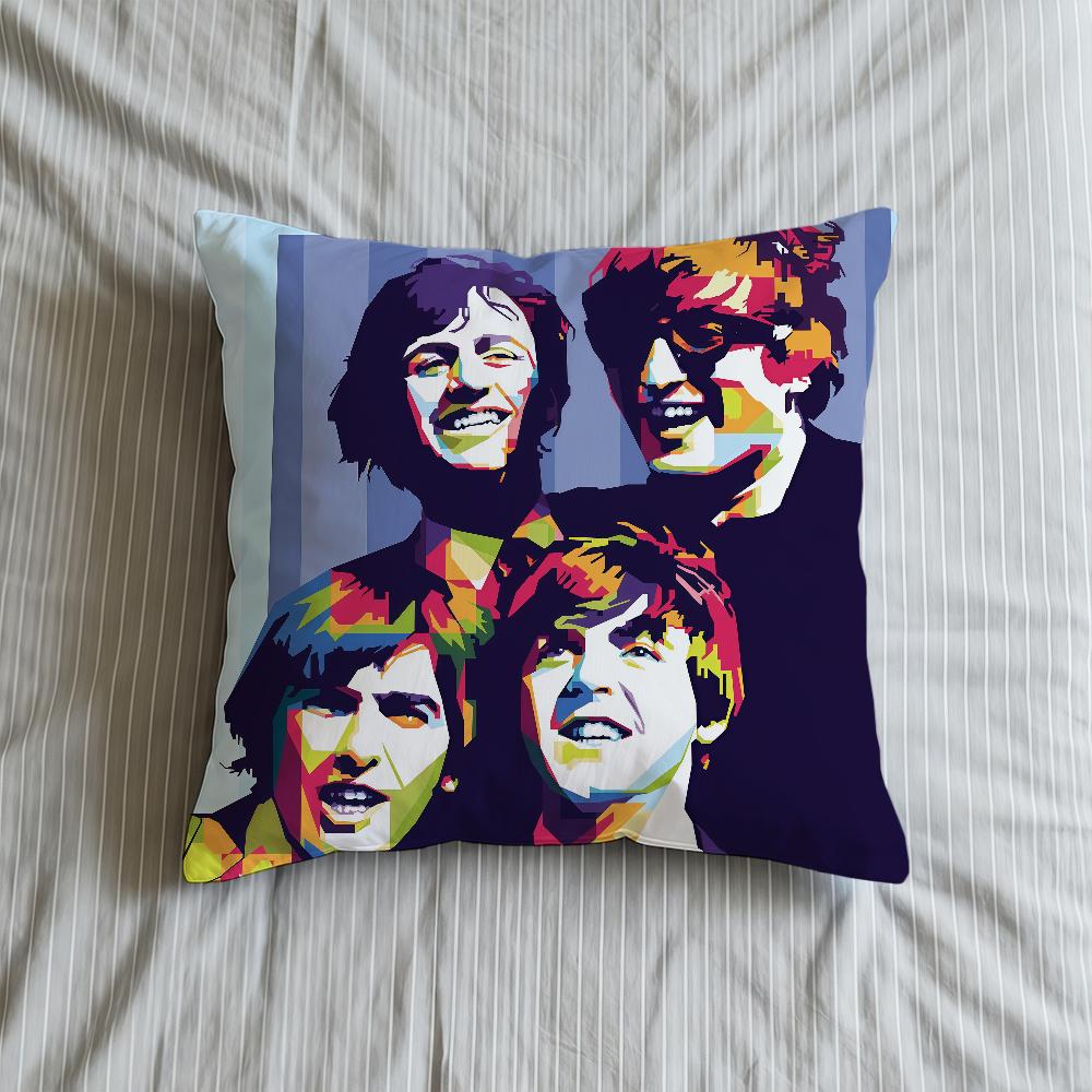 Kissen Das Band SN Abdeckung Weiche Hülle Sofa Rock Wohn B-BbeatleS-ES Zimmer Haus Bequem Büro Dekoration Schutzkissen