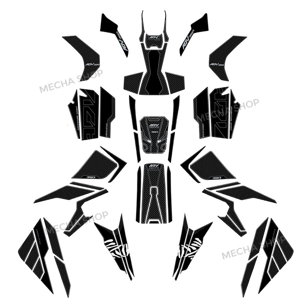 adv350 2025 Tank Pad Sticker Motorcycle Accessories For ADV 350 Fuel Tank Protection 3D Gel Decals 2022 2023 2024