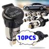 1-10PCS Car 12V-24V 10A 120W Cigarette Lighter Female Socket Power Plug with Waterproof Cover Case for Auto Car Truck Motorcycle