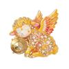 1Pcs Unisex Pearl Colorful Wing Goat Animal New Year Party Casual Brooch Pins Cute Angel Sheep Brooches For Women