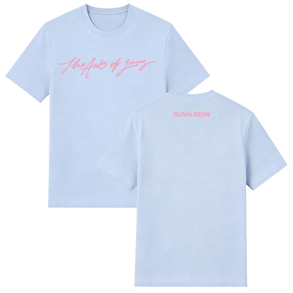 The Art of Loving Script Tee Olivia Dean High Quality Cotton T Shirts Summer Comfort O-neck Short Sleeve Women Men Y2K T-shirts
