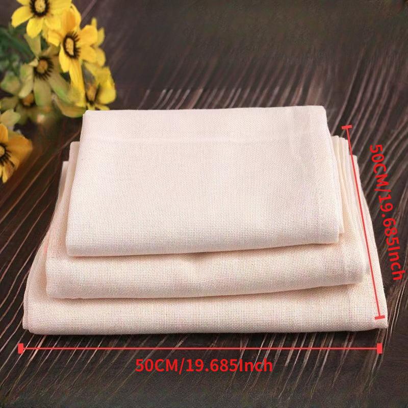 10PC Cotton Steamer Cloth Square Filter Cloth High Density Curd Soybean Milk Cloth Kitchen Filter Residue Gauze Insulation Cover