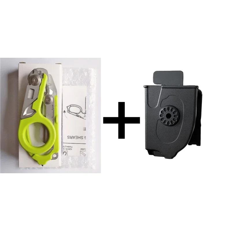 Multifunctional Folding Trauma Scissors Emergency Scissors with Cutter and Glass Breaker for Outdoor Camping Rescue Tools