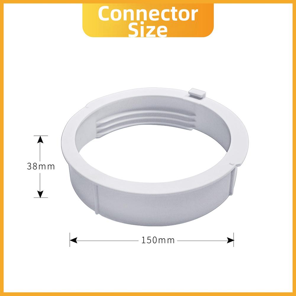 For Midea Portable Air Conditioner Exhaust Hose Connector Kit 15cm White PP ABS Extendable Pipe Replacement Part