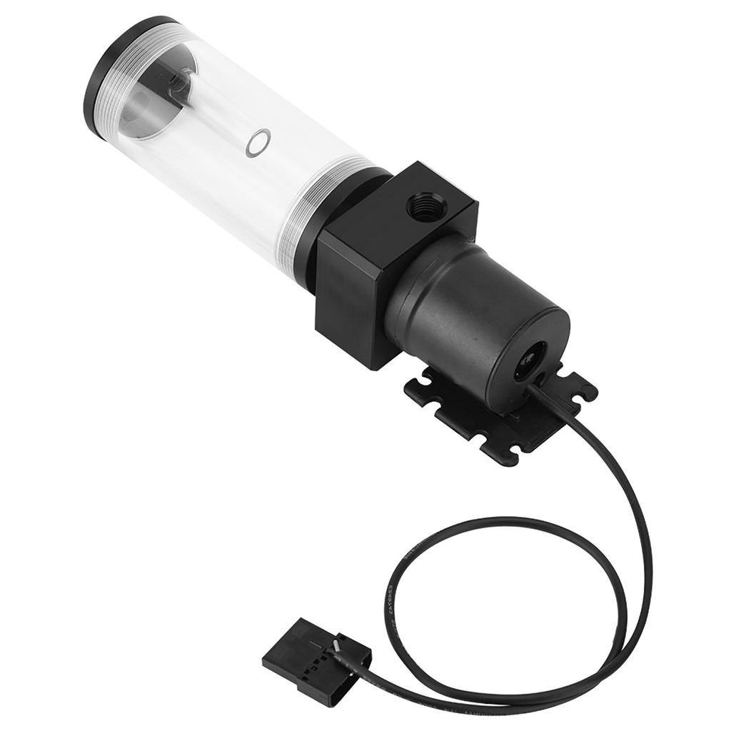 Acrylic Computer DIY Water Cooling Tank Cylinder Reservoir 19W Pump G1 4