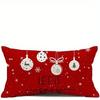 1PCS Christmas-themed Pillowcases: Snowman, Santa, Trees & Let It Snow Designs Sofa bed cushion cover, New Year home decoration