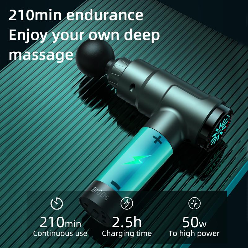 Muscle Massage Gun 50w High-power 1500mAh Electric High-Frequency Deep Massage Fascia Gun For Shoulder Back Leg Body Relaxation