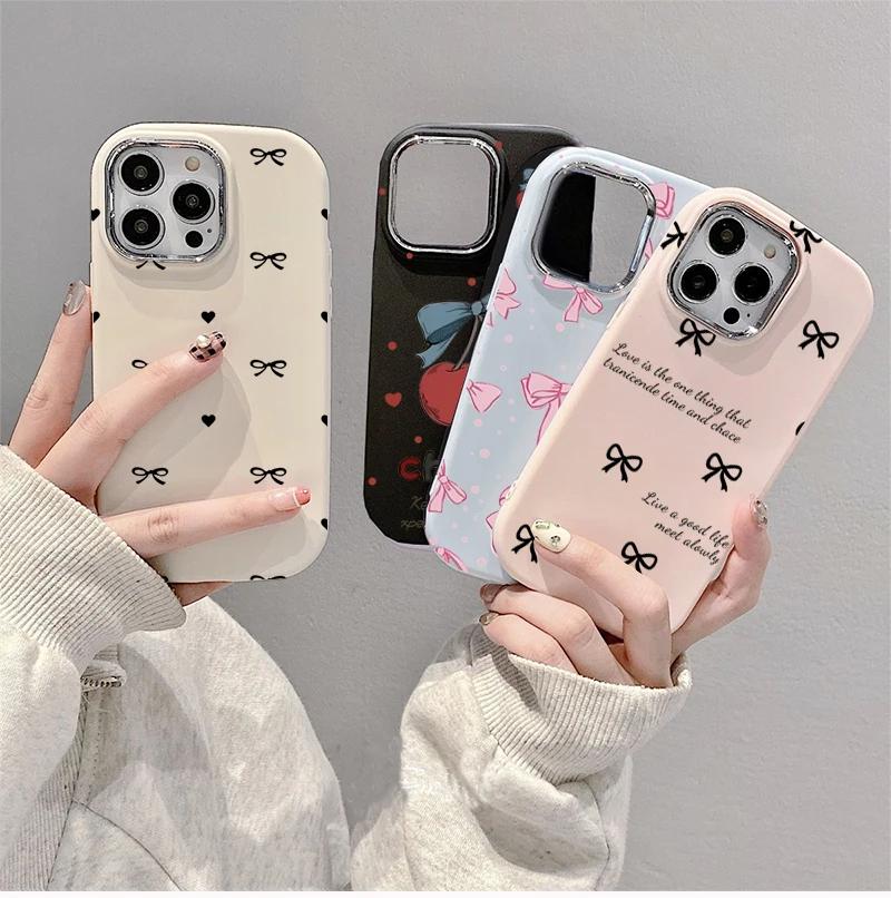 Husă Pentru Realme C63 C61 C67 C51 C53 C55 C21Y C25Y C20 C35 C12 5i 6i 8 9 11 12 13 Pro Plus GT3 cover Drăguță Y2K Fundiță Roz