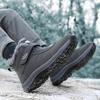 Schneestiefel für Herren Lässige Winterschuhe Plateau Rutschfest Warmes Fell Stiefeletten Plüsch Combat Outdoor Wandern Motorradstiefel