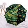 1pc Christmas Tree Decorations Automatic Folding Umbrella - Design, Durable Iron Frame for Travel, Outdoor, Beach Fashion Accessory A0920030