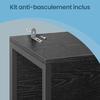 Bibliothèque sur 6 Niveaux, avec LED , Étagère Réglable, Cadre en Acier, pour Salon, Chambre, Bureau, Noir