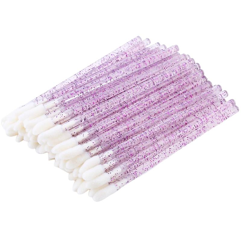 50/100Pcs Brushes Lipstick ApplicatorWands Eyelashes Extension Makeup Brushes Lip Brush CrystalT ools Eyelash Disposable Makeup