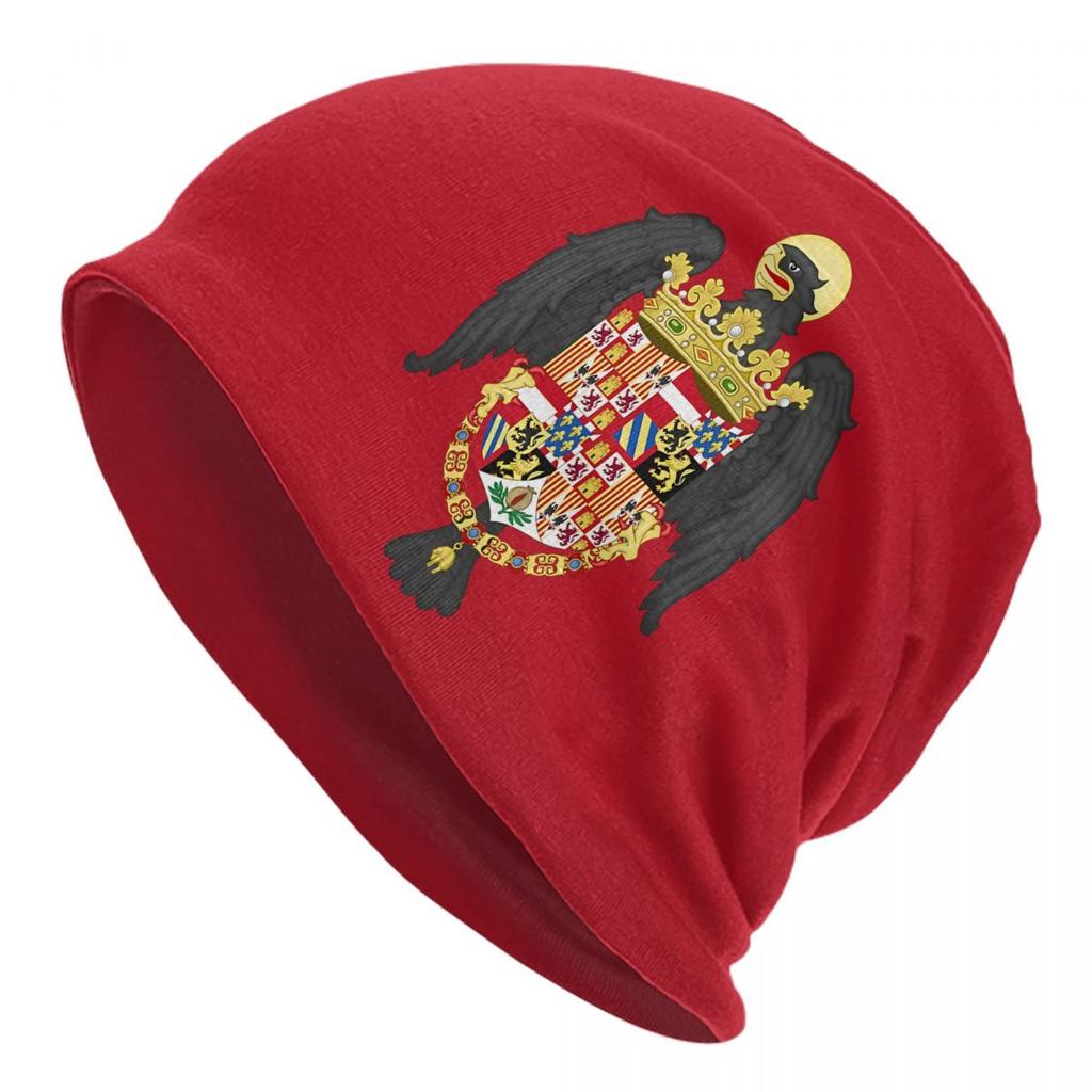 Spanish Burgundy Cross Bonnet Hats Autumn Winter Outdoor Skullies Beanies Hat Unisex Spring Thermal Elastic Cap