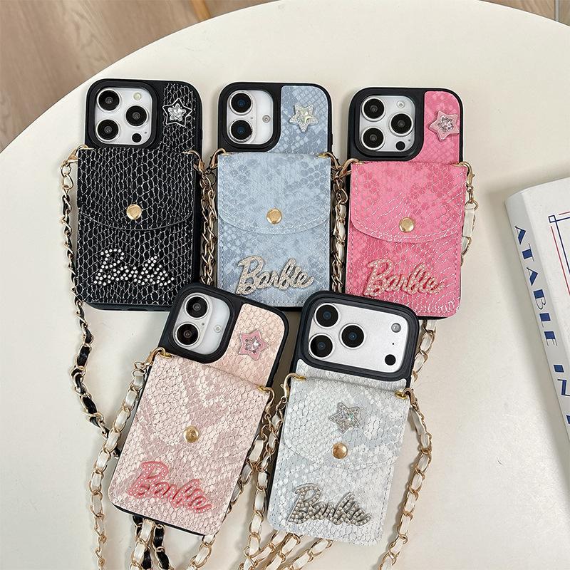 For IPhone17Air Snakeskin Wallet Card Holder Strap for Apple 16 Crossbody Rope 15promax Anti-fall 14