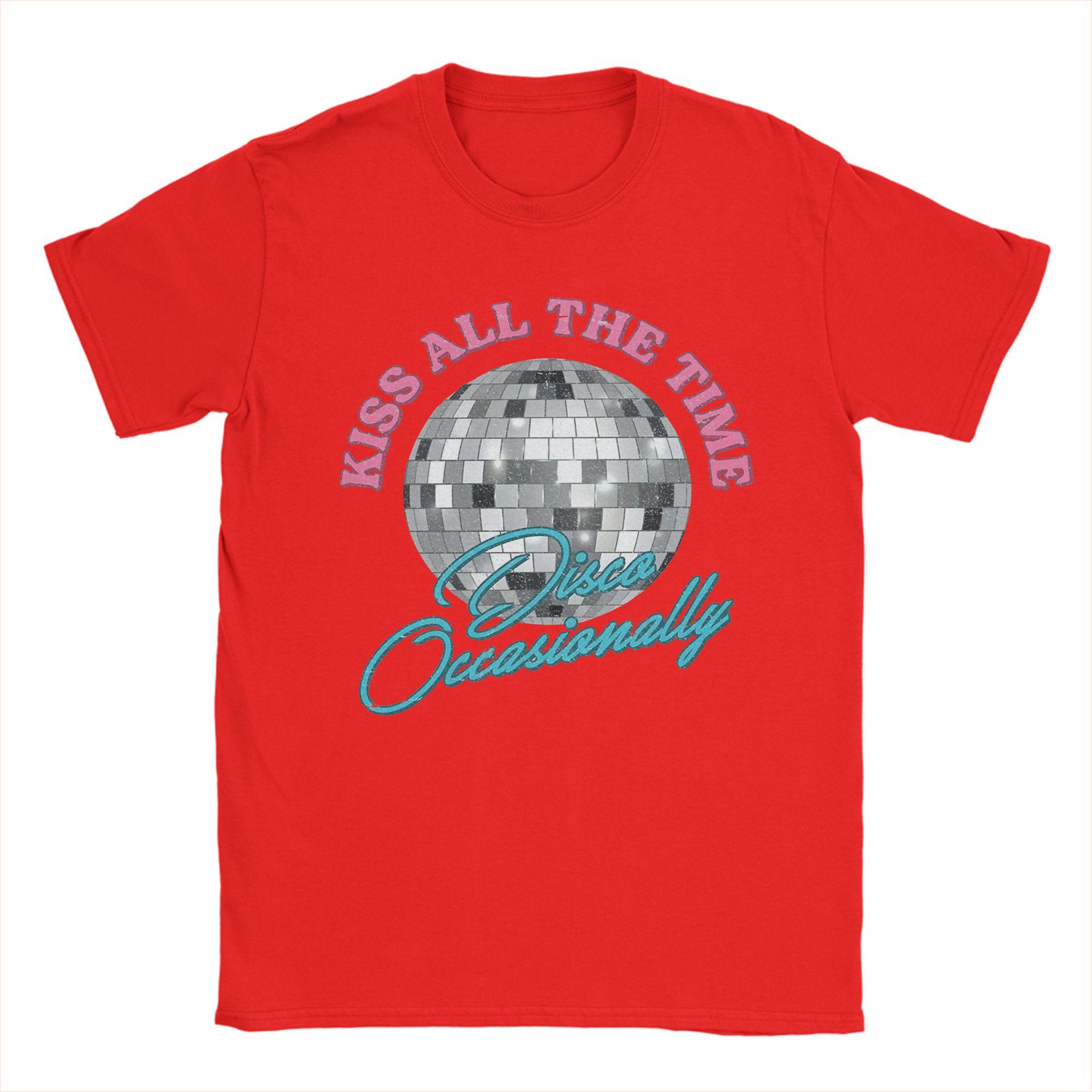 

Harry Styles Kiss All The Time Disco Occasionally Mens T Shirts Vintage Tee Shirt Round Collar TShirts Pure Cotton Clothing S