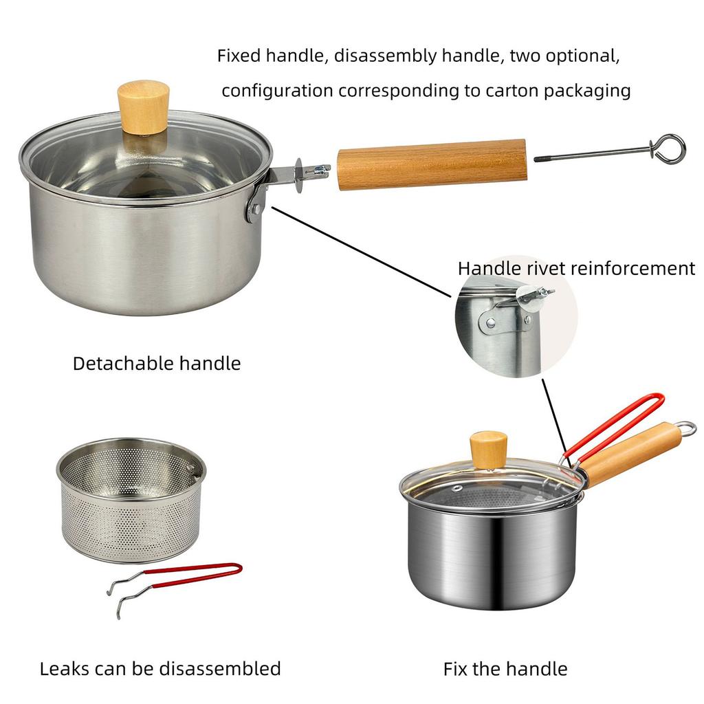 Deep Fryer Set Nonstick Small Deep Fryer Pot for Frying Cooking French Fries Oil Fryer Pot Set With Handle Oil Filter Strainer