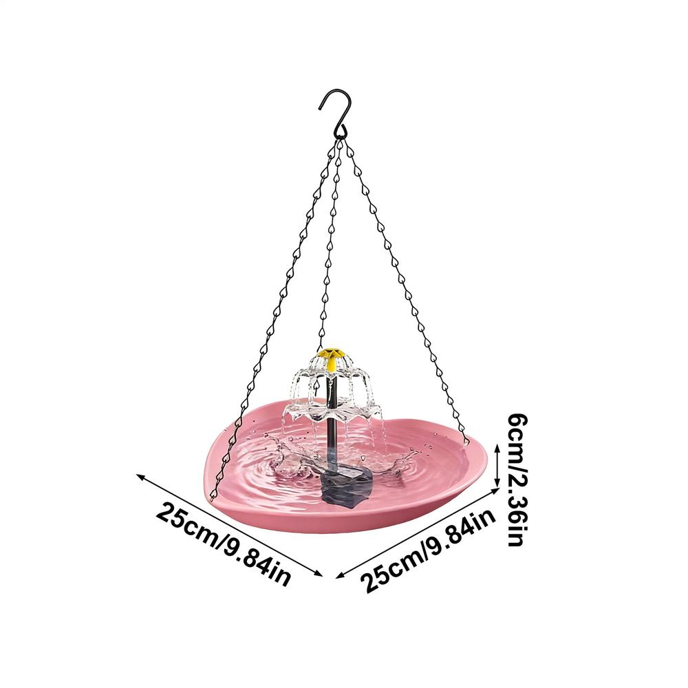 Bird Bath For Outside Heart Shape Weather Resistant Solar Bird Bath Fountain For Ponds Pool Patio Lawn Yard Macaws Sparrow