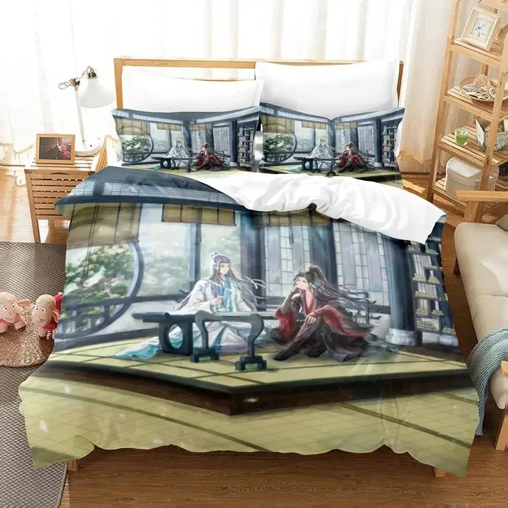 New Mo Dao Zu Shi The Grandmaster of Demonic Cultivation Bedding Set Anime Three-piece Set Adult Kid Bedroom Duvet Cover Sets