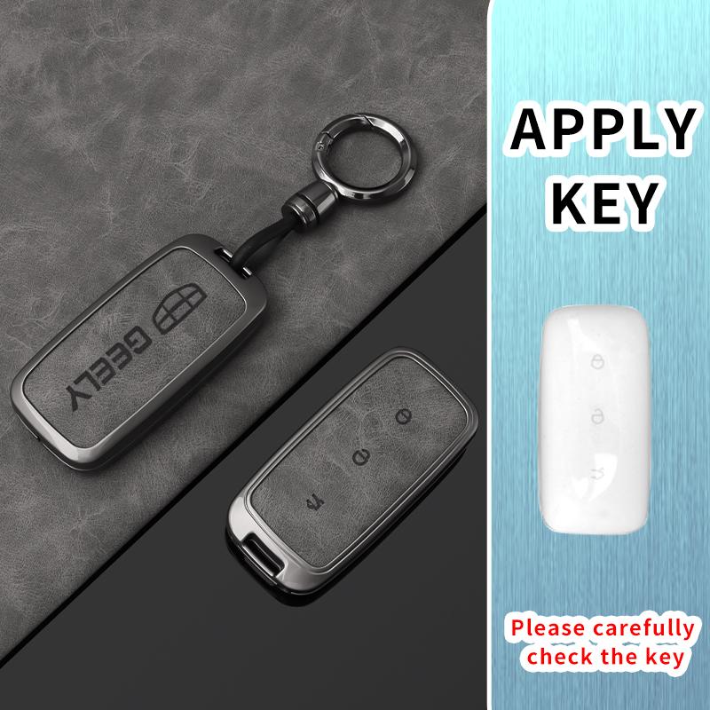 Zinc Alloy Car Remote Key Cover, Geely Galaxy Ex5 E5 L6 L7 Emi No.1 Proton E.Mas 7 5 E8 Starry 8 Car Keychain Car Interior Acces