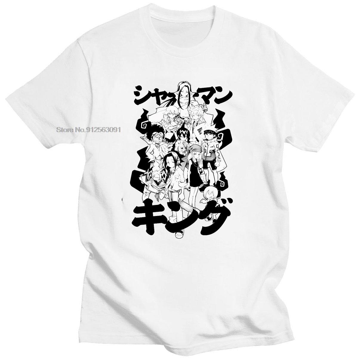 Popular Style Hot Sale Anime Shaman King Yoh Asakura Amidamaru Streetwears Oversize Tee Cotton Casual Unsiex Clothes S
