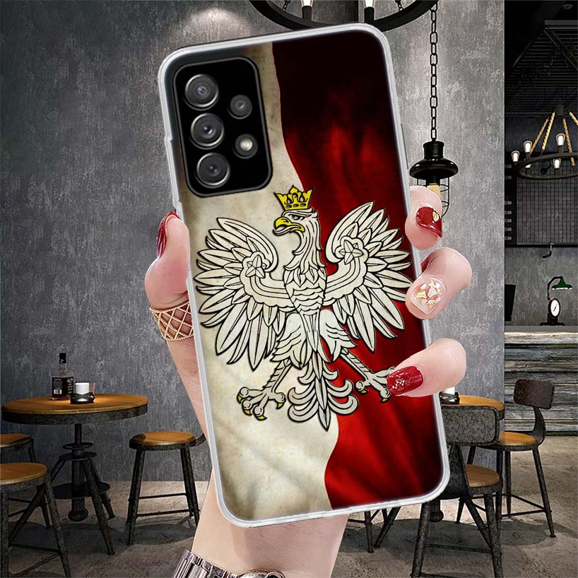 Funda de Teléfono Bandera de Polonia Para Samsung Galaxy A13 A14 A15 A16 A17 A53 A54 A55 A56 A57 A33 A34 A35 A36 A37 A23 A24 A25 A26 Galaxy A12