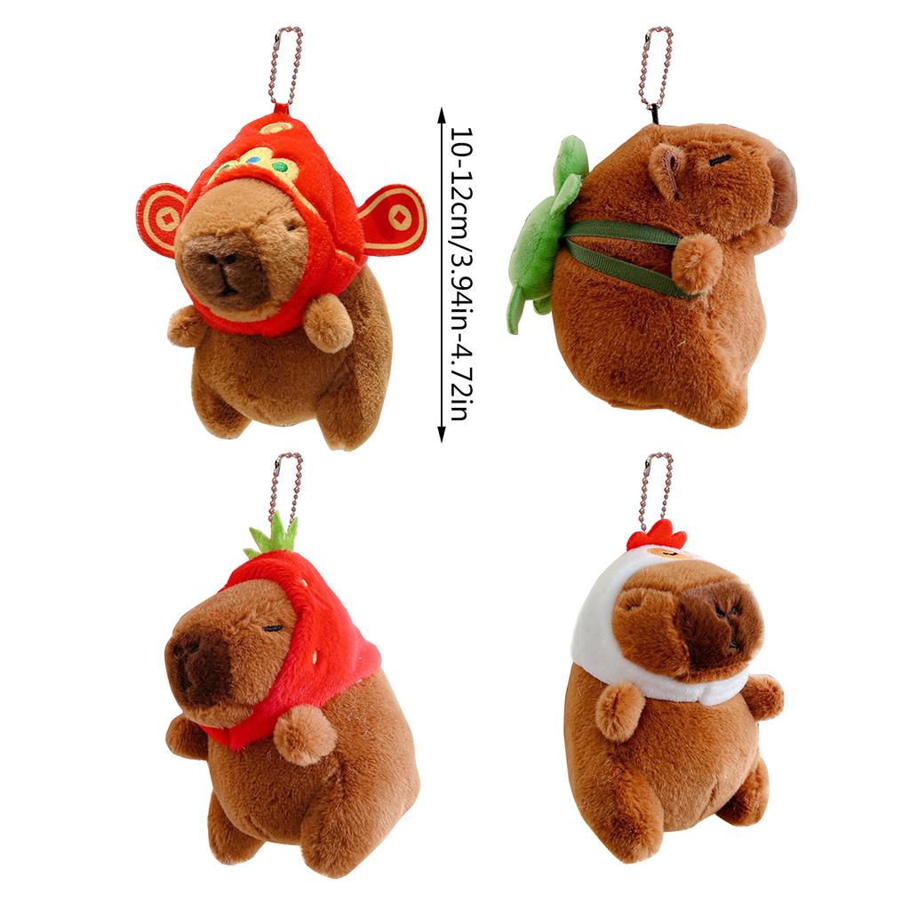Cosplay Capybara Plüsch Schlüsselanhänger Rucksackanhänger Cartoon Auto Schlüsselanhänger Handtaschen Dekoration Damen Accessoires Geburtstagsgeschenk