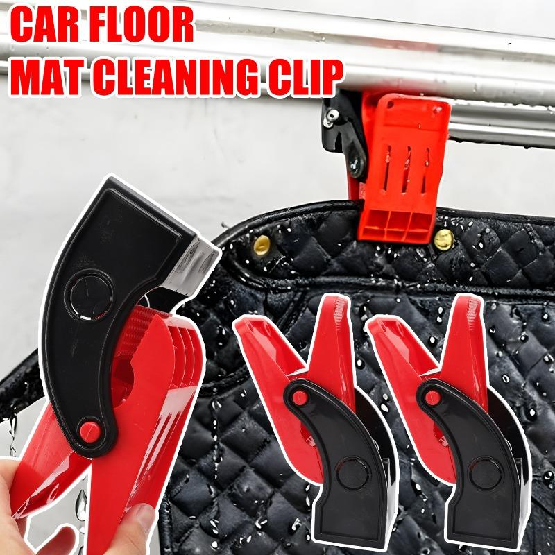 4Pcs Brush Hooks Auto Fasteners Cleaning Floor Pad Clips Carpet Wash Clamps Yoga Mats Fixed Tools Stand Holder Car Accessories