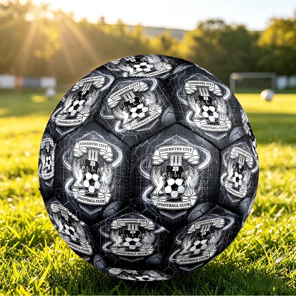 Coventry City FootballPrinted Size 5 Soccer Btball, Anti Slip Adult Match Football Souvenir for Football Fans