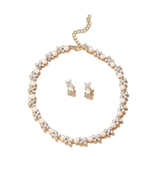 Necklace Jewellery Set for Women Latest Stylish Design Fancy Pearl Choker