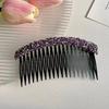 2025 New Korean Rhinestone Comb Hair Clip Broken Hair Artifact Shiny Invisible Hair Styling Accessory Teeth Headwear Girls