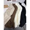 Stand-up Collar Soft Waxy Knitted Long-sleeved Bottoming Shirt Women's New Winter Sweater Autumn Dress Solid Color Top