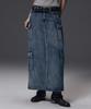 NOT4NERD W Denim Cargo Long Skirt - Deep Blue