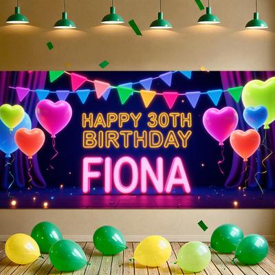 Party Props Birthday Decoration Neon Sign Party Banner for Event Background Photo Shoot Neon Party