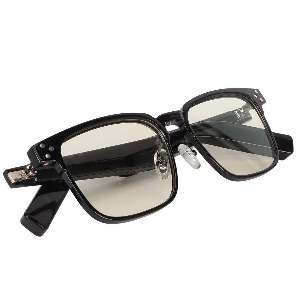 Bluetooth5.3 Smart Glasses Blue Light Blocking IPX4 Waterproof Handsfree Calling for Playing Music Gaming Meeting Black